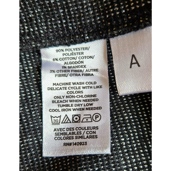 Loft Large Dress Sheath Midi Short Sleeve Black Silver Thread NWT - Picture 6 of 6